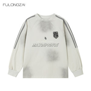 FULONGZAI Long Sleeve T-Shirt Casual Sporty Boys Spring Autumn New Style Cotton Soft Treatment round Neck Regular Fit