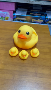 BESAR MAINAN BAYI BEBEK MANDI /VINYL BEBEK  KARET + ANAK