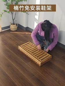 Multilayer Wooden Easy-install Shoe Rack Foldable