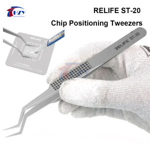 RELIFE ST-20 Chip Positioning Tweezers High Precision Flying Line Super Hard Tweezer for Soldering and IC Chip Micro-repair