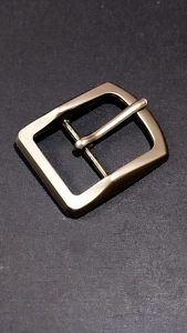 WCC Design B Metal Belt Buckle Powder Coated Silver Finish