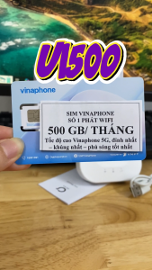 (TẶNG 500GB) Sim Vinaphone 4G 5G Dung Lượng Khủng U1500 Miễn Phí Vào Mạng Tốc Độ Cao Mỗi Tháng 500GB Không Chia ngày Dùng Cả Năm Không Lo Hết | FREESHIP - CHƯA KÍCH HOẠT