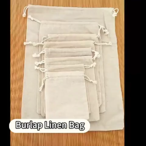 10PCS Multifunction Linen Storage Dust Gift Bag Burlap Jute Drawstring Jewelry snacks candy Coffee Bag