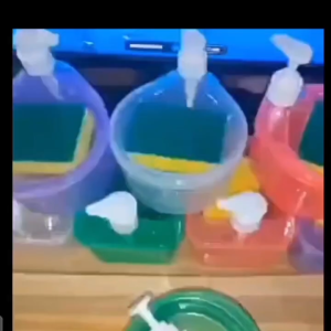 Dispenser Sabun Tempat Sabun Cuci Piring + Sabut Spon Tempat Sabun Pump Free Spons