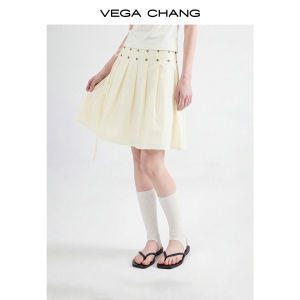VEGA CHANG | Chân Váy Xòe Nếp Vintage Phong Cách Đa Dụng Ngắn