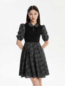 Vero Moda | Đầm Cao Waist Ruffled Collar Ngọt Ngào