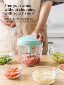 Manual Kitchen Gadgets Garlic Smashing Machine Hand Pulling Pepper Ginger Garlic Paste Peeler Home Use Meat Grinder Plastic Material