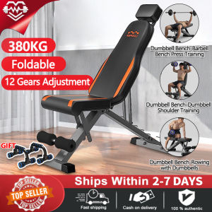 Dumbbell Bench Dumbbell stool with 12 gears adjustable gym bench 380KG super load bearing for stable exercise bench extended head and neck protection design 3 seconds for quick folding gym bench multi-purpose full body exercise dumbbell Bench Press