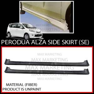 B1653 PERODUA ALZA SIDE SKIRT (SE) FIBERGLASS SKIRT LIP BODYKIT