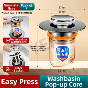 YEMO | Waterproof Drain Stopper Stainless Steel Basin