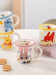 Judy Nick Mingyue Cup Ceramic Cup Household Cartoon High-value Childrens Milk Cup Coffee