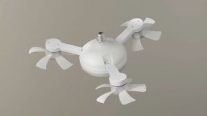 พัดลมเพดานแบบประหยัดพลังงานพร้อมรีโมทควบคุมแบบปากสกรู e27 สำหรับห้องนอน