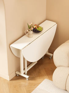 Foldable Dining Table For Home Small Apartment Foldable Dining Table Minimalist Restaurant Dining Table Movable Hotel Large round Table