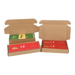 กล่องบรรจุภัณฑ์บุหรี่แบบเครื่องบินสองแผ่นสำหรับบุหรี่สองซอง กล่องบรรจุภัณฑ์สีทองแดง กล่องเครื่องบิน Tianye กล่องกระดาษ Golden Phoenix