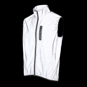 WOSAWE Full Reflective Jacket with Hoodie High Visibility Waterproof Wind Breaker Men Women Hiking Cycling Running Safety Vest