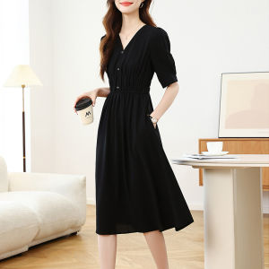 Elegant Versatile Casual Black Dress