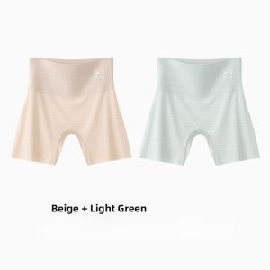 Miiow | High-Waist Ice-Silk Safety Pants Womens Summer Underwear Briefs Bottoming Shorts Anti-Light Walking Comfortable Cotton Crotch