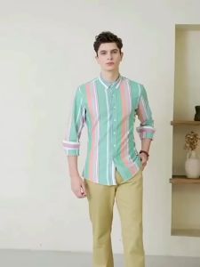 100% Cotton Mens Oxford Shirts Long Sleeve Casual Plaid Soft Regular Fit Formal Dress Shirt Social Blouse Male Clothes 7XL 6XL
