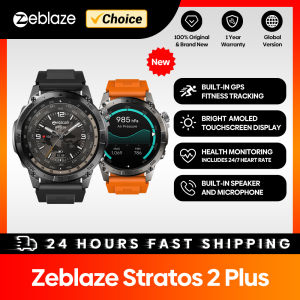 New Zeblaze Stratos 2 Plus GPS Smart Watch 1.43 AMOLED Display Compass Barometric Altimeter Bluetooth Phone Calls Smartwatch