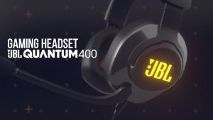 JBL Quantum 400 Wired Over-Ear Gaming Headphones with USB and Game-Chat Balance Dial
