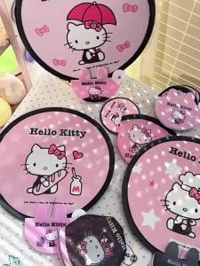 Sanrio Hello Kitty Tấm Che Nắng Mùa Hè Có Thể Gập Lại Quạt Cầm Tay Kawaii Hoạt Hình Di Động Phản Quang Nữ Tính Hình Ảnh Lấp Đầy Ánh Sáng Quạt Cho Mọi Lứa Tuổi