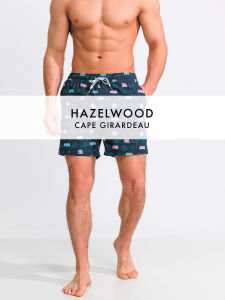 Hazelwood ® กางเกงว่ายน้ำชาย แห้งไว Noah Navy Bus 23-25-03