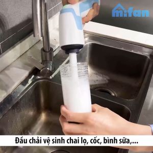 Máy Cọ Rửa Điện Cầm Tay Đa Năng Mifan K3 25W - Kèm 4 Đầu Chổi Pin Sạc 2000mAh Chống Nước IPX7 Tốc Độ 500rpm Bảo Hành12 Tháng