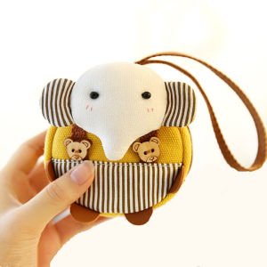 Túi Đựng Tiền Xu Mini Phong Cách Hàn Quốc Hoạt Hình Túi Đựng Chìa Khóa Vải Canvas Ba Màu Túi Đựng Tiền Xu Cho Nữ