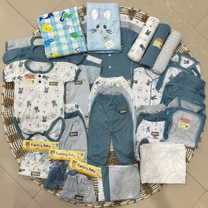 paket 56pcs perlengkapan bayi baru lahir seri denim SNI