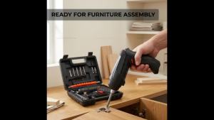 47Pcs Rechargeable Electric Screwdriver Kit 36V Cordless Lithium Power Tools Set Foldable for Home DIY Repair Assembly Electroni