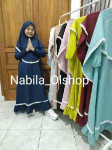 Gamis anak perempuan set Jilbab | Other | Baju Muslim Anak