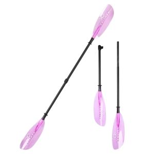 Transparent Paddle with Double Blade Kayak Paddle Accessory Inflatable Stand Up Surf Blade Fiberglass Shaft Kayak Canoe Paddle