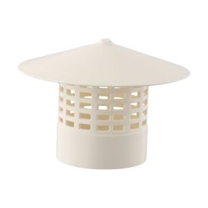 PVC Roof Ventilation Grille Rain Cap Round Hood For 75-250mm Pipe Vents And Chimney Outlet Weather Protection