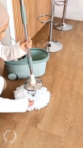 (VOUCHER HINGGA 100K) BONBOX Alat Pel Lantai Kain Fiber dengan Ember Spin Mop Mencuci Membilas AlatPembersih Lantai BCT704 BCT3902B