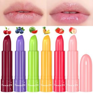 Fruit Lip Balm Lipstick Natural Peach Lip Gloss Moisturizing Reducing Lip Lines Jelly Plump Lip Care Cosmetics