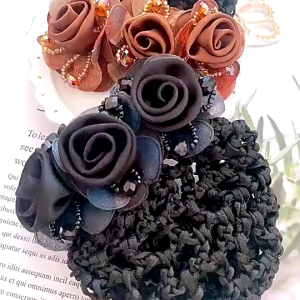 Flower Hairnet Business Wear Updo Hair Pocket Professional Womens Hair Rope Uniform Hair Accessory