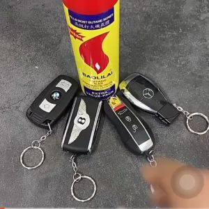 Gas lighter Keychain Design with Laser Light/ Direct wind proof red flame / 打火机