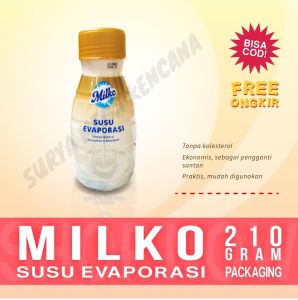 MILKO SUSU EVAPORASI HALAL KEMASAN 210 GR