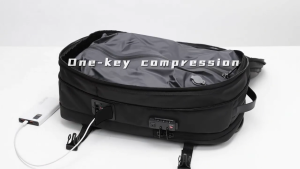 SEA CHOICE Expandable Backpack Vacuum Compression Travel Backpack TSA Lock Waterproof Laptop Bag Mens Business Bag