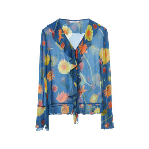 LANCY FROM 25 | Elegant Vintage V-Neck Ruffled Design Shirt