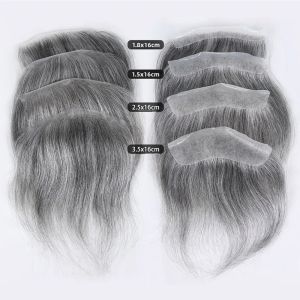 Mái Tóc Giả Nam Kiểu V Loop Tóc Người 100% Độ Mỏng 0.06mm Da PU Mỏng Đường Chân Tóc Tự Nhiên Tóc Remy Ấn Độ Tóc Thẳng Bộ Phận Giả Tóc.