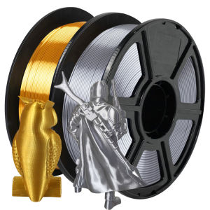 Cuộn Sợi Nhựa In 3D 250g Đường Kính 1.75mm Màu Vàng Óng Ánh & Bạc Óng Ánh Độ Chính Xác Cao In Mượt Mà Tương Thích Với Hầu Hết Máy In 3D FDM