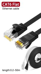 AIPHY CAT6 Cáp Ethernet Phẳng RJ45 Patch LAN Cáp Đồng Không Chứa Oxy Cáp Mạng Gigabit Cho PC Router Laptop 02m-30m