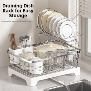 Double Layer Stainless Steel Dish Drying Rack