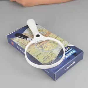 Extra Large LED Handheld Magnifying Glass with Light - 2X 4X 25X Lens - Best Jumbo Size Illuminated Reading Magnifier for Books