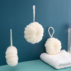 4pcs Bath Bubble Ball Exfoliating Scrubber Soft Shower Mesh Foaming Sponge Body Pumpkin Bath Ball Bathroom Accessories New