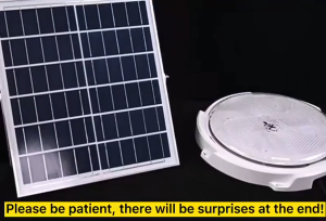 Zero Power  Solar Ceiling Light With Remote Control Waterproof Outdoor Home Roof Garden Pendant Light