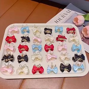 Set 2 Kẹp Tóc Nơ Nhỏ Xinh Kiểu Công Chúa Đáng Yêu Kiểu Dáng Hàn Quốc