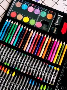 WDS Crayon Set 168pcs / Krayon Mewarnai Anak 168pcs / Pensil Warna Set 168pcs