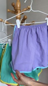 กางเกงขาสั้น ผ้าไหมอิตาลี ผดแถบข้าง สีพาสเทลน่ารัก ใส่ไปยิม คุณค่าใช้จ่าย ราคาเห็นที่น่าที่สุด!